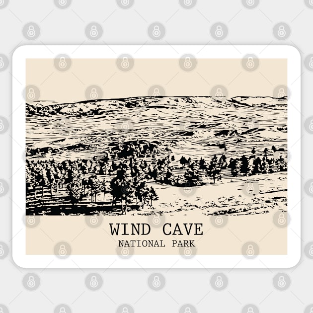 Wind Cave National Park Sticker by Lakeric